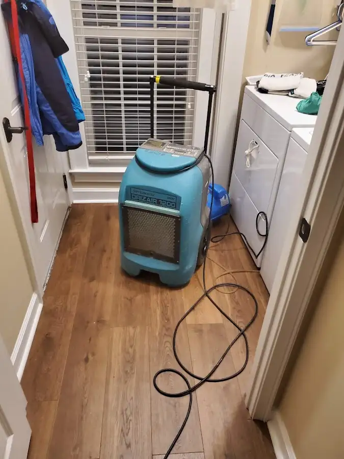 Commercial dehumidifier deployed for Flood Damage Cleanup in East Fallowfield