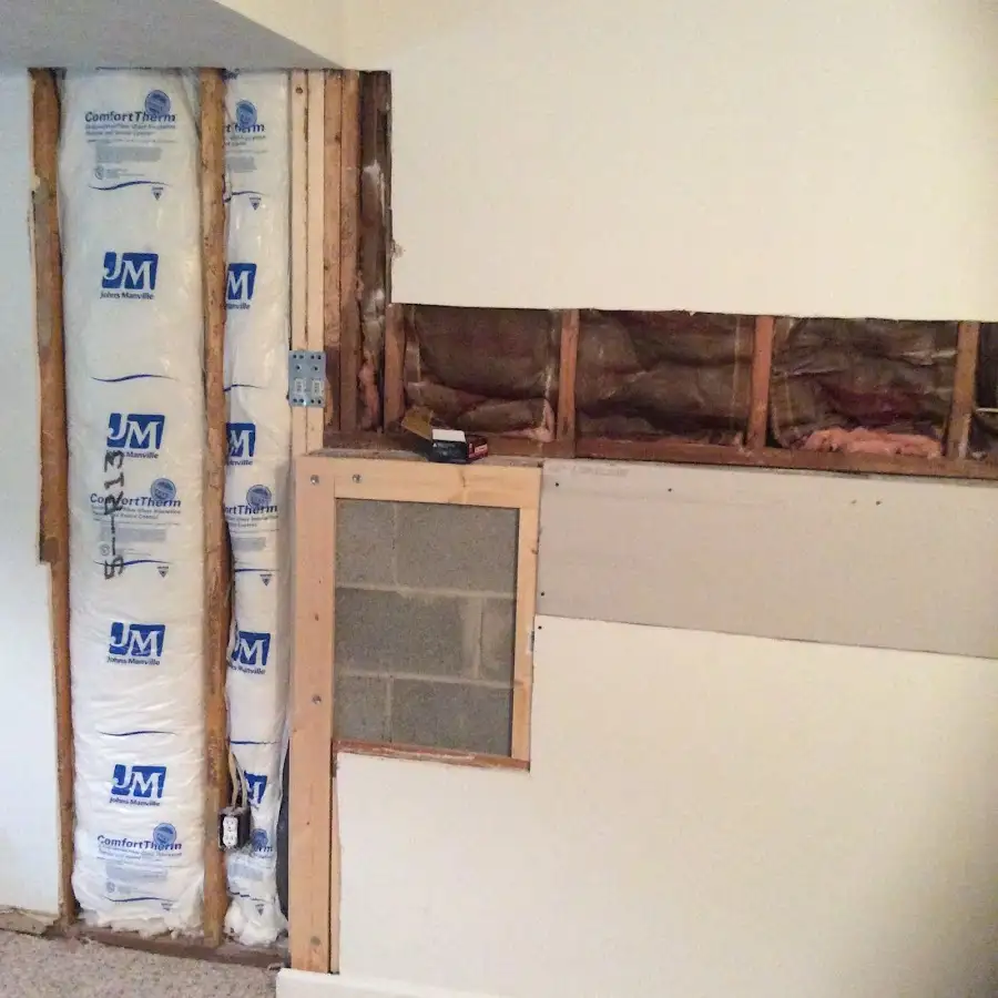 Wall insulation replacement during Structural Drying in East Fallowfield